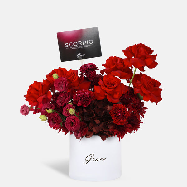 Scorpio - Merlot in Box - Grace Flowers