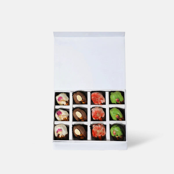 Stuffed Date Dipped in Chocolate box of 12