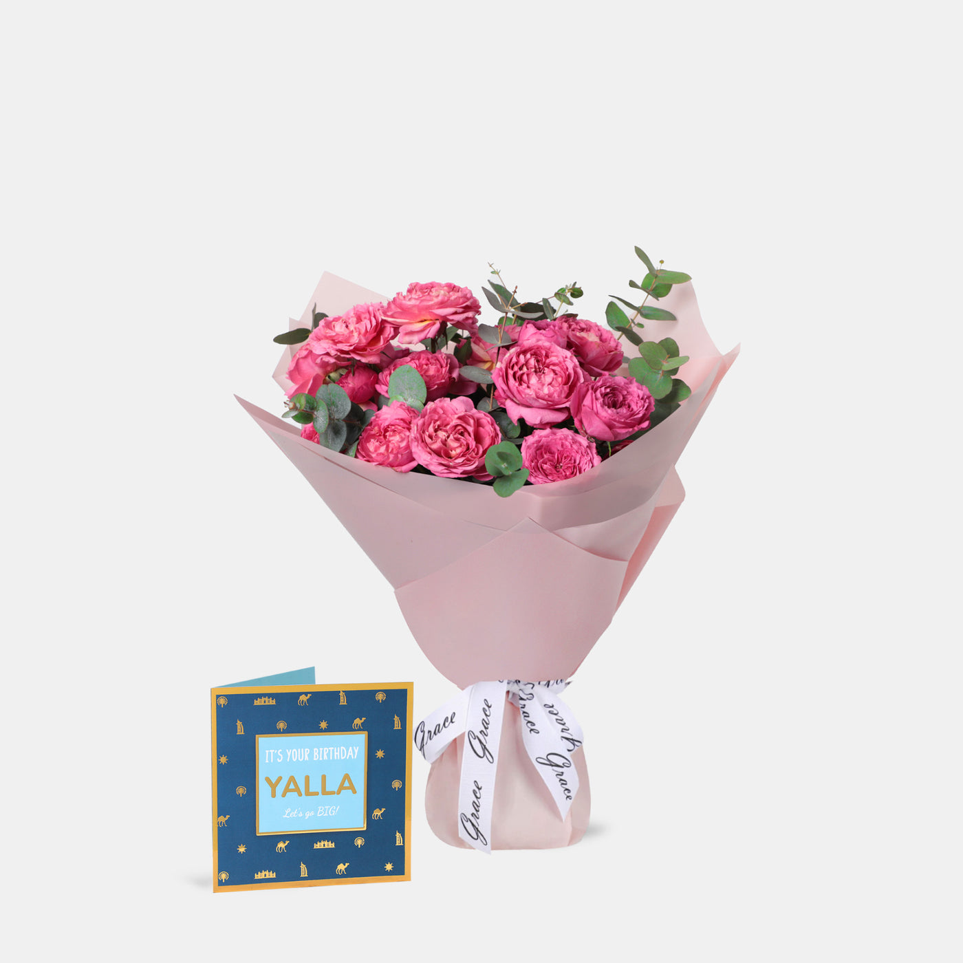 Flowers with Birthday Greetings Card