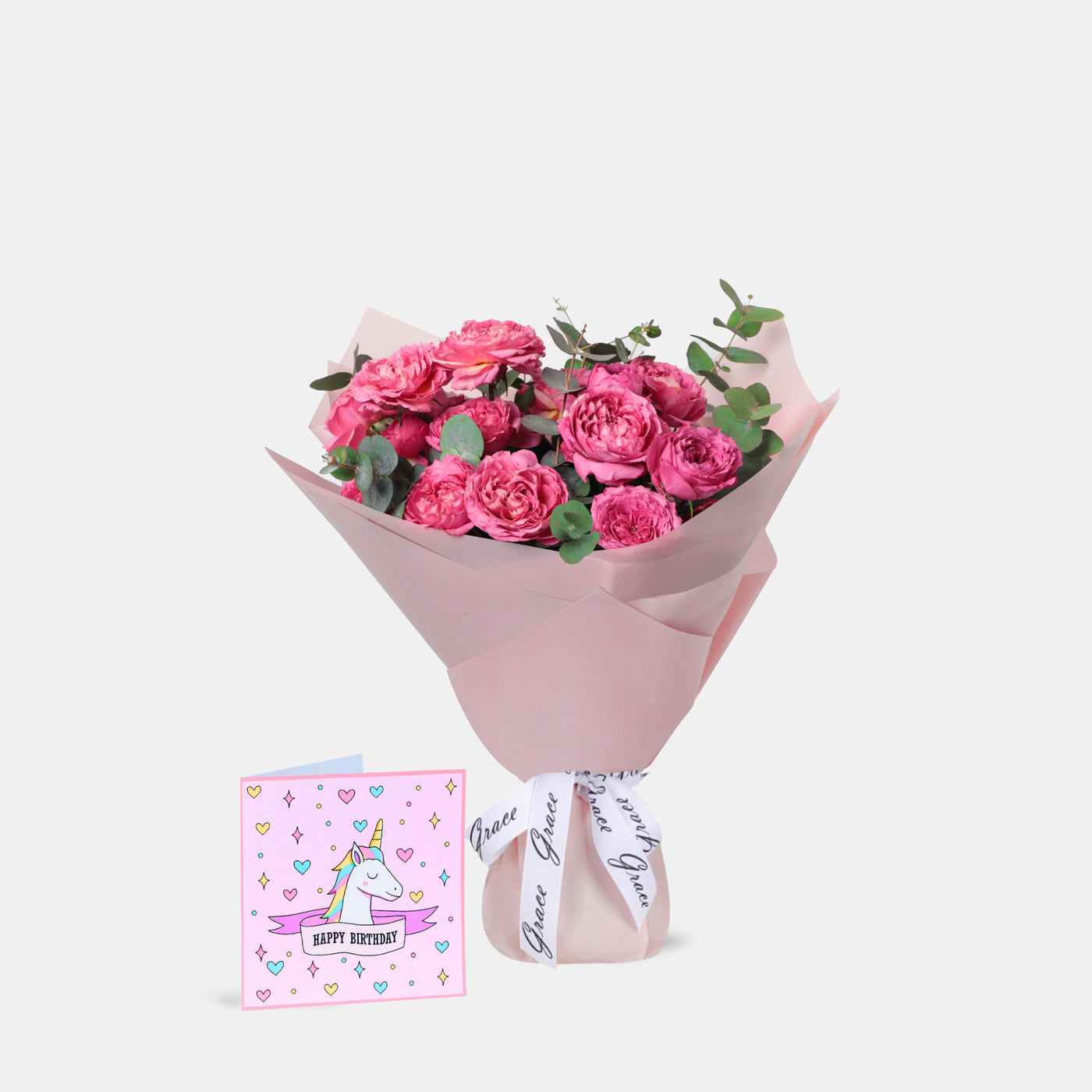 Flowers with Birthday Greetings Card