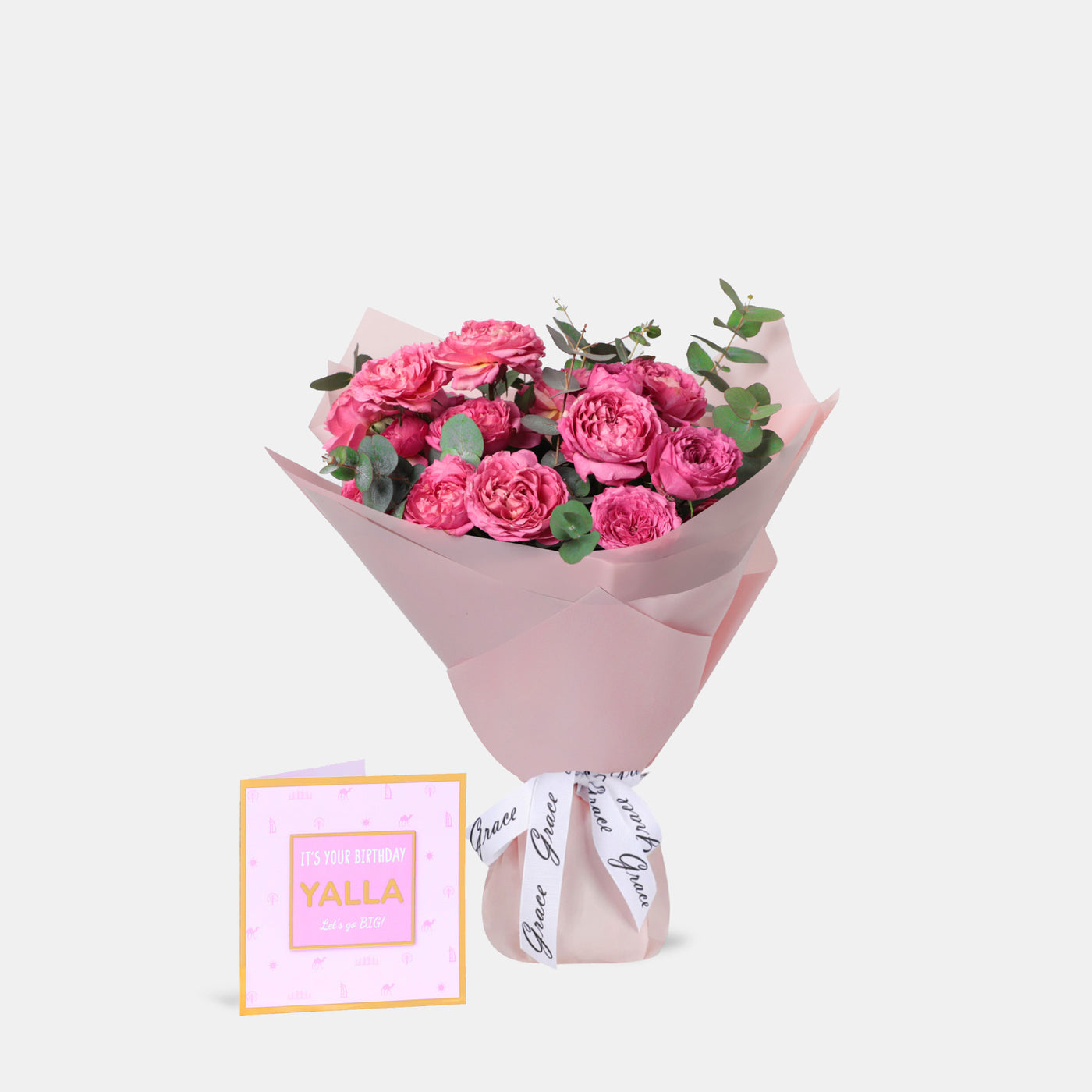 Flowers with Birthday Greetings Card