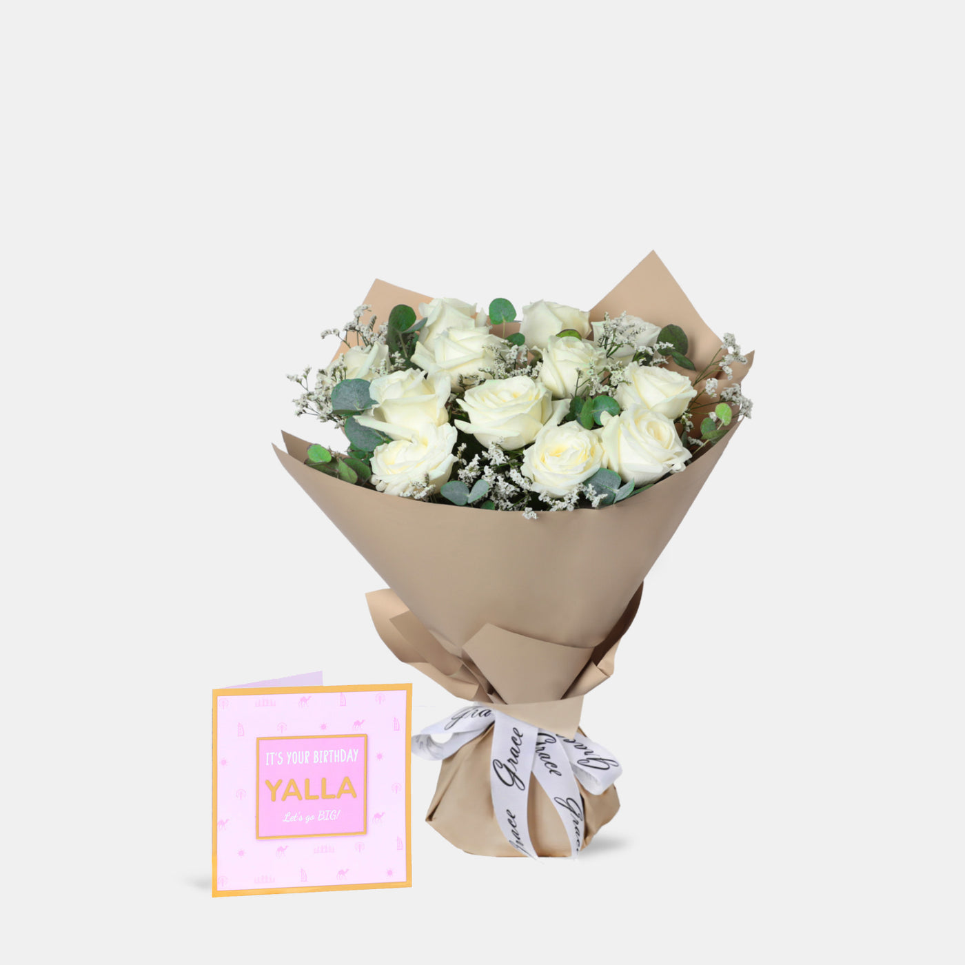 Flowers with Birthday Greetings Card