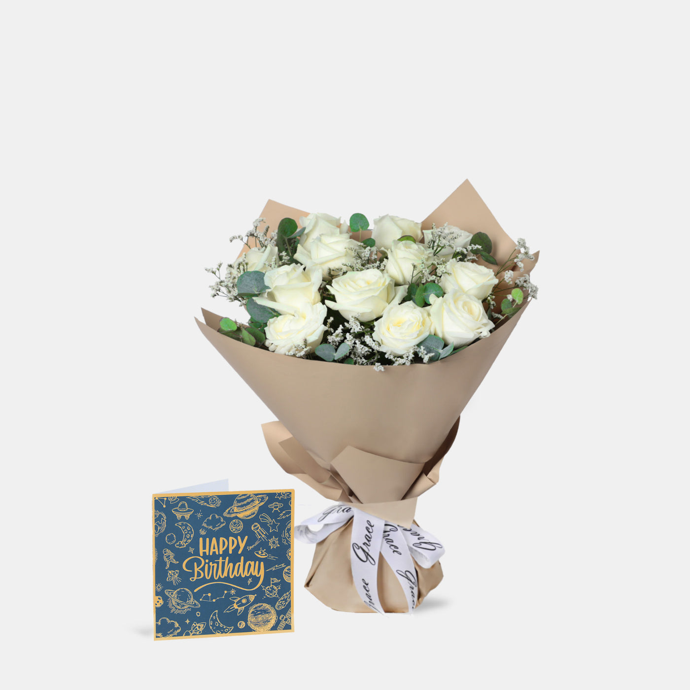 Flowers with Birthday Greetings Card