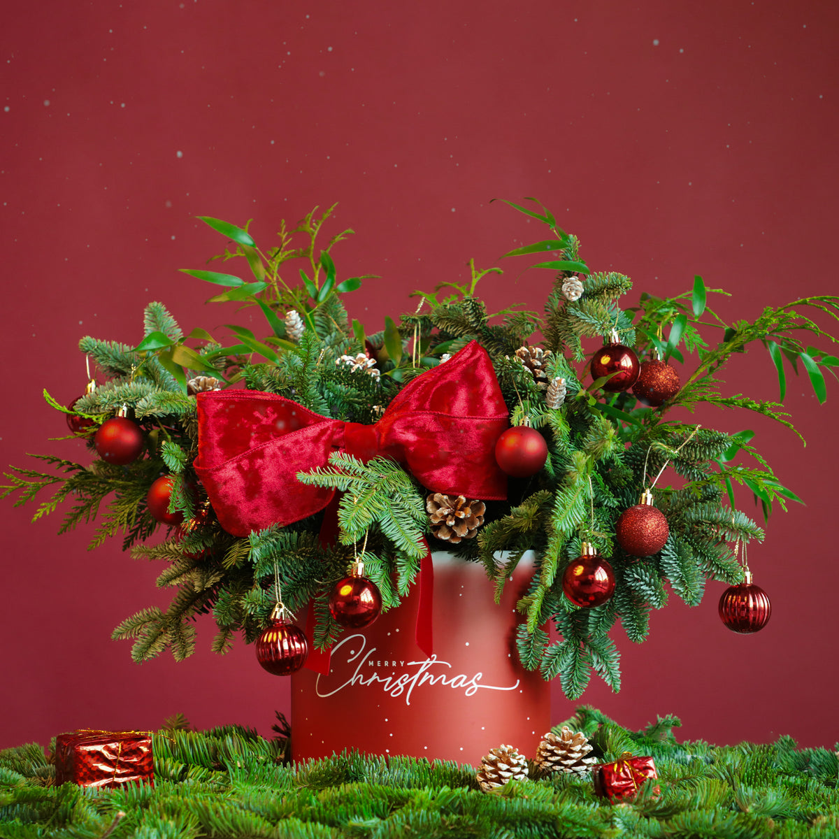 Red Bow Christmas in Box - Grandiose