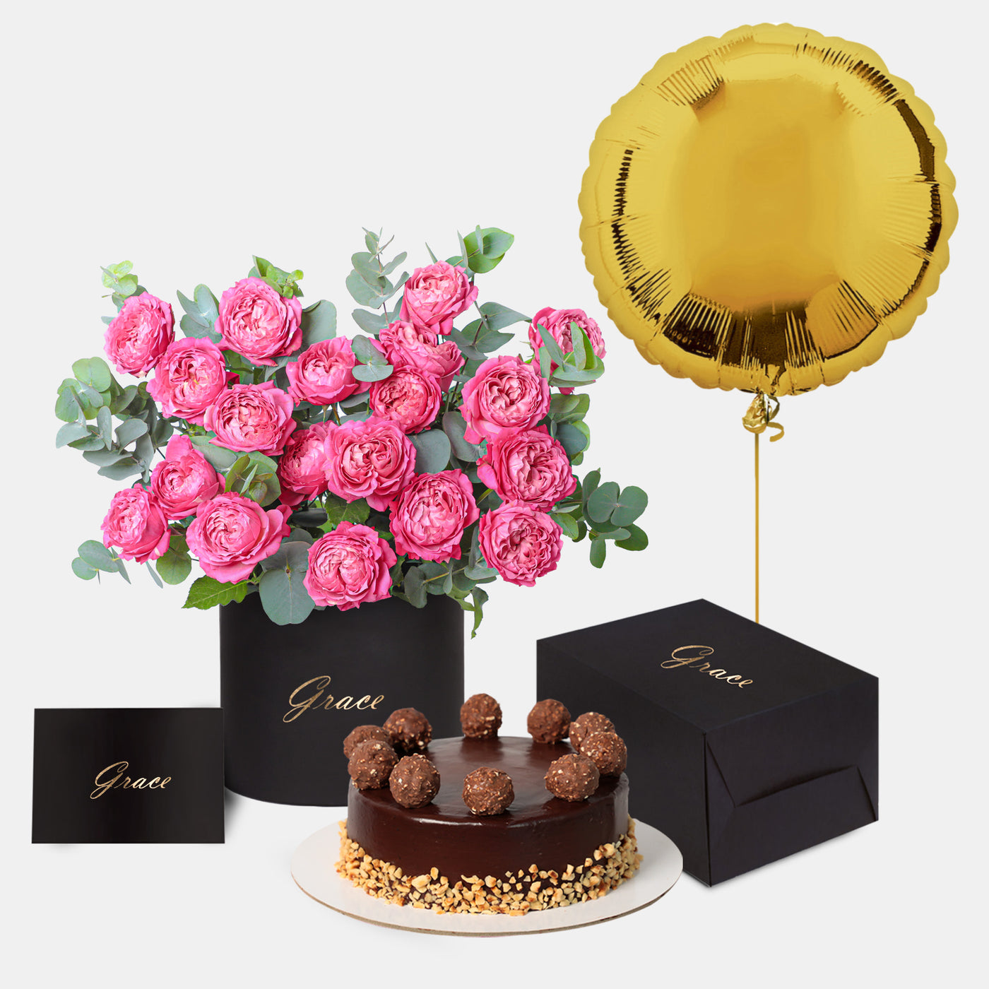 Julieta Spray Pink in Box with Cake Bundle