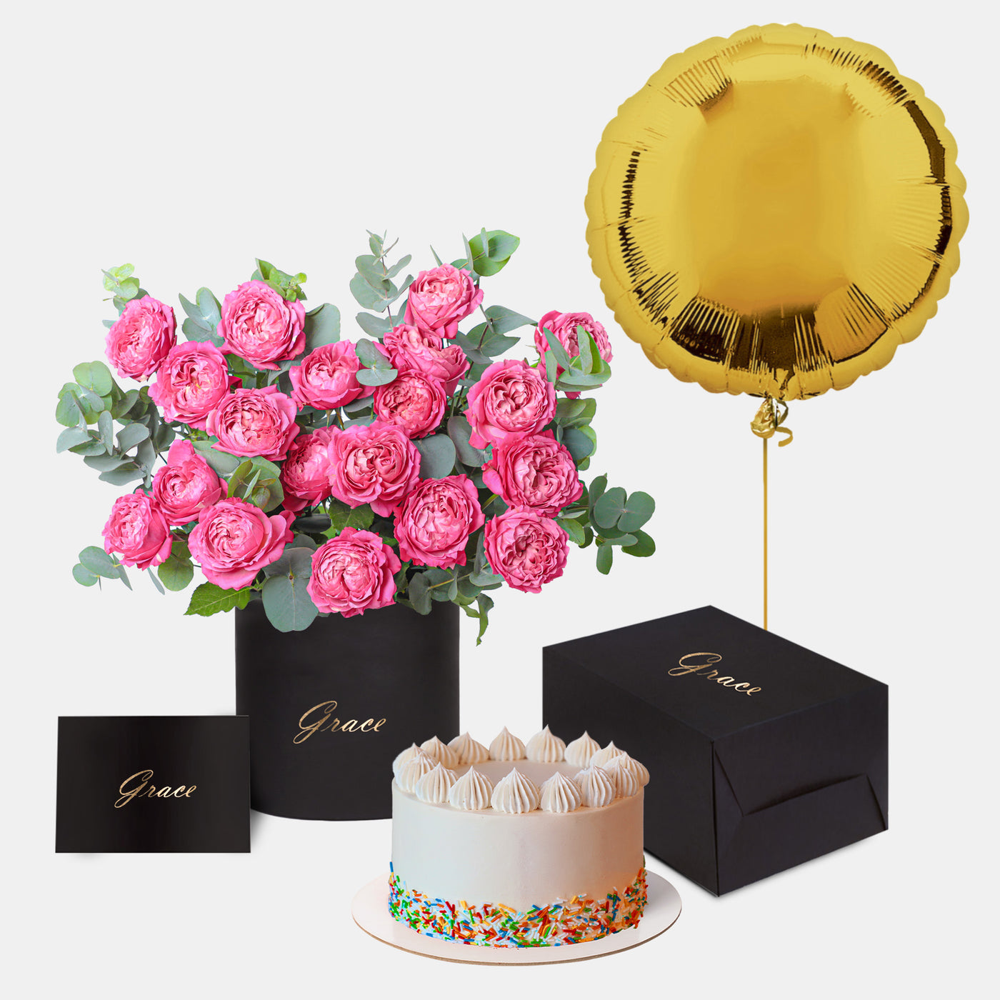 Julieta Spray Pink in Box with Cake Bundle