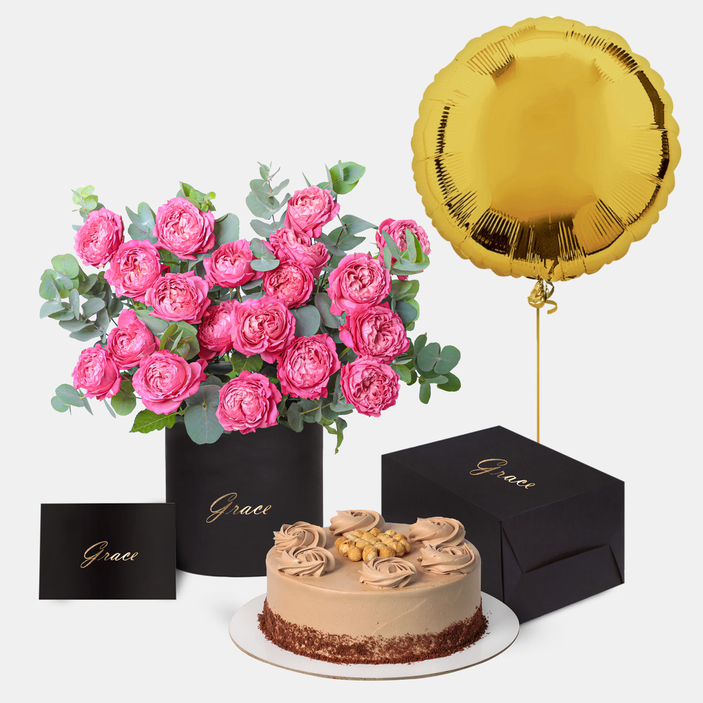 Julieta Spray Pink in Box with Cake Bundle