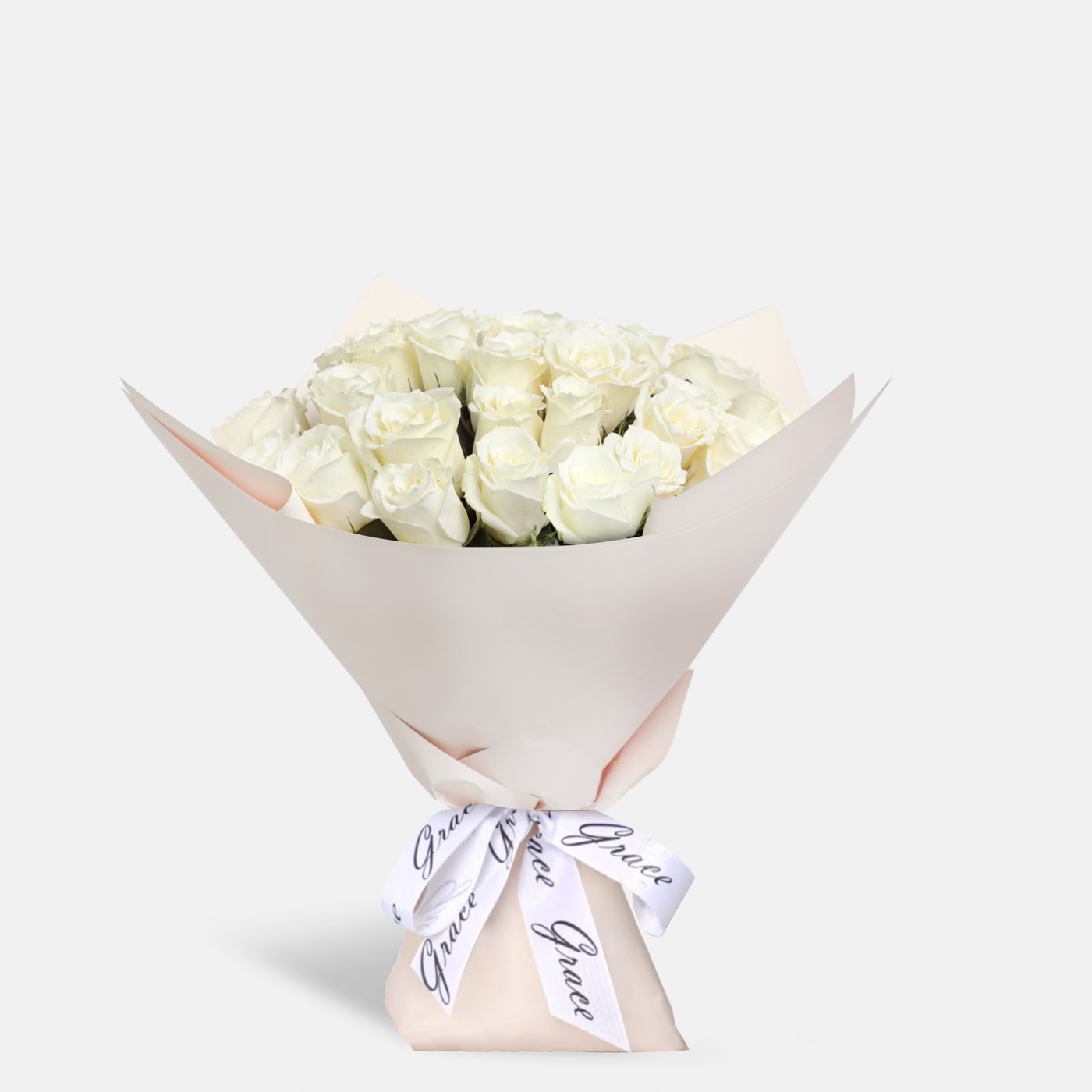 25 White Roses Bouquet