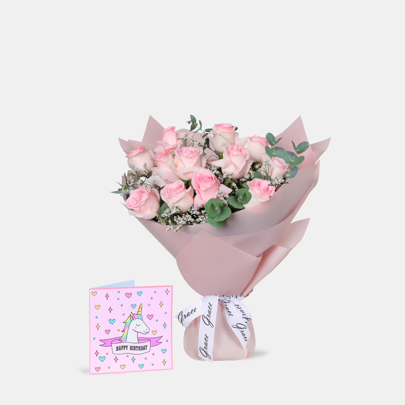 Flowers with Birthday Greetings Card