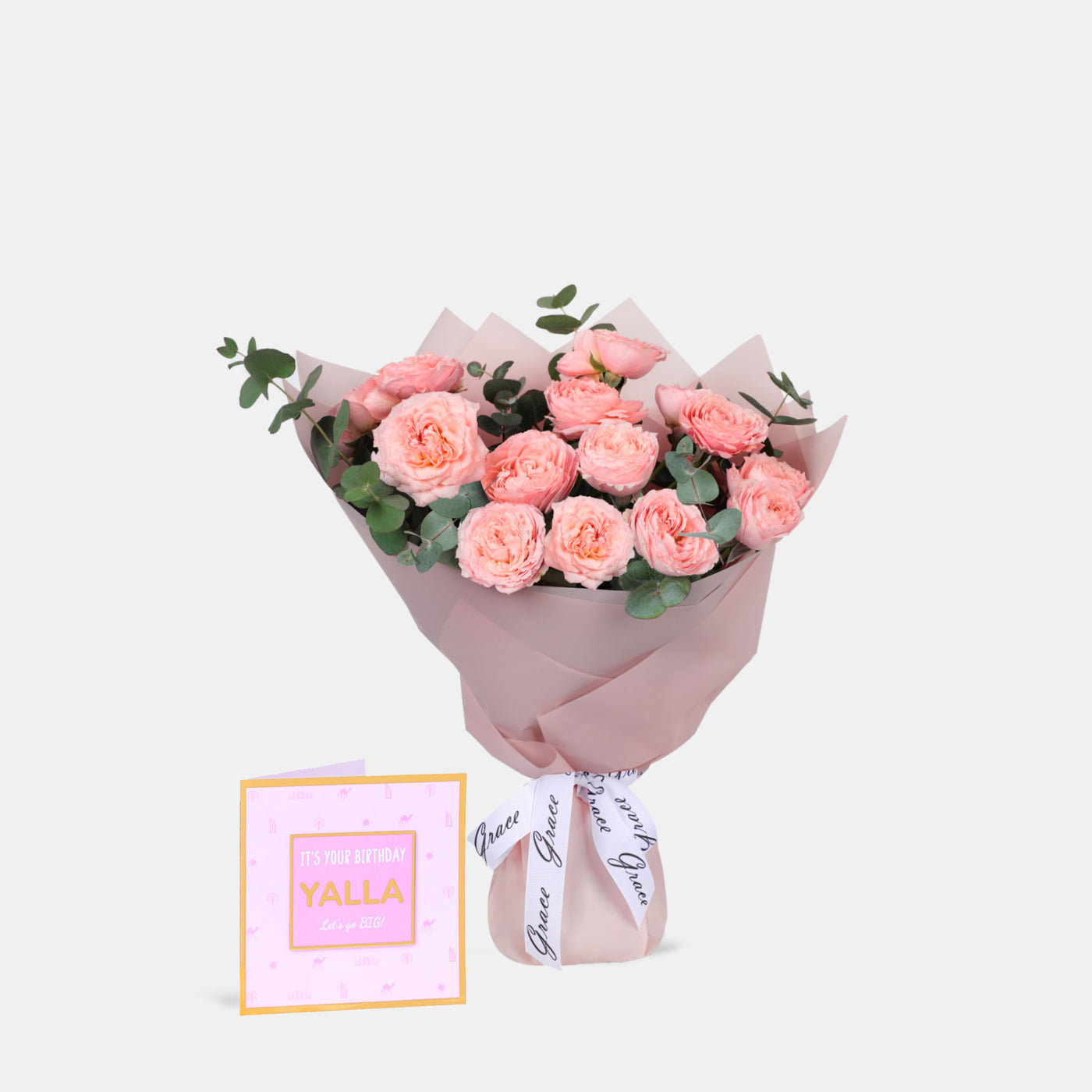 Flowers with Birthday Greetings Card