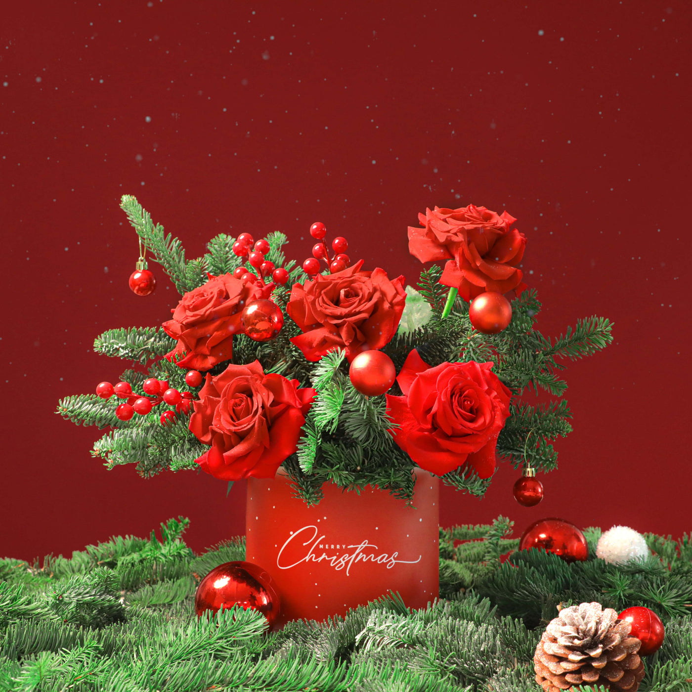 Merry Red Blooms in Box - Majestic