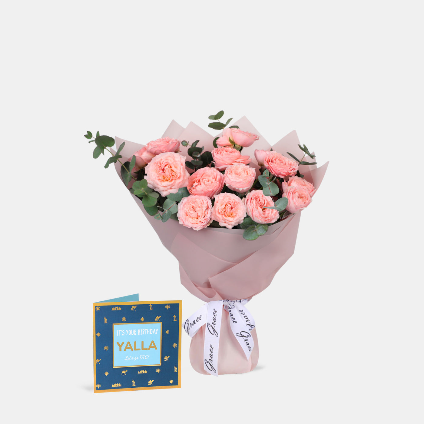 Flowers with Birthday Greetings Card