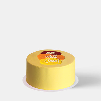 Get well soon Yellow Roses with Cake