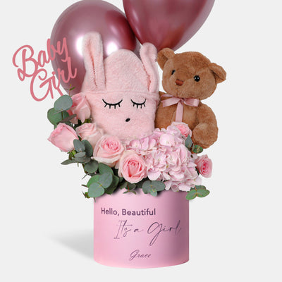 Baby Girl - (Teddy Bear & Towel)