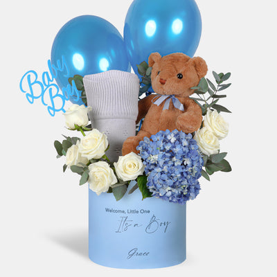 Baby Boy - (Teddy Bear & Blanket)