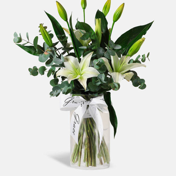 White Lily in Vase