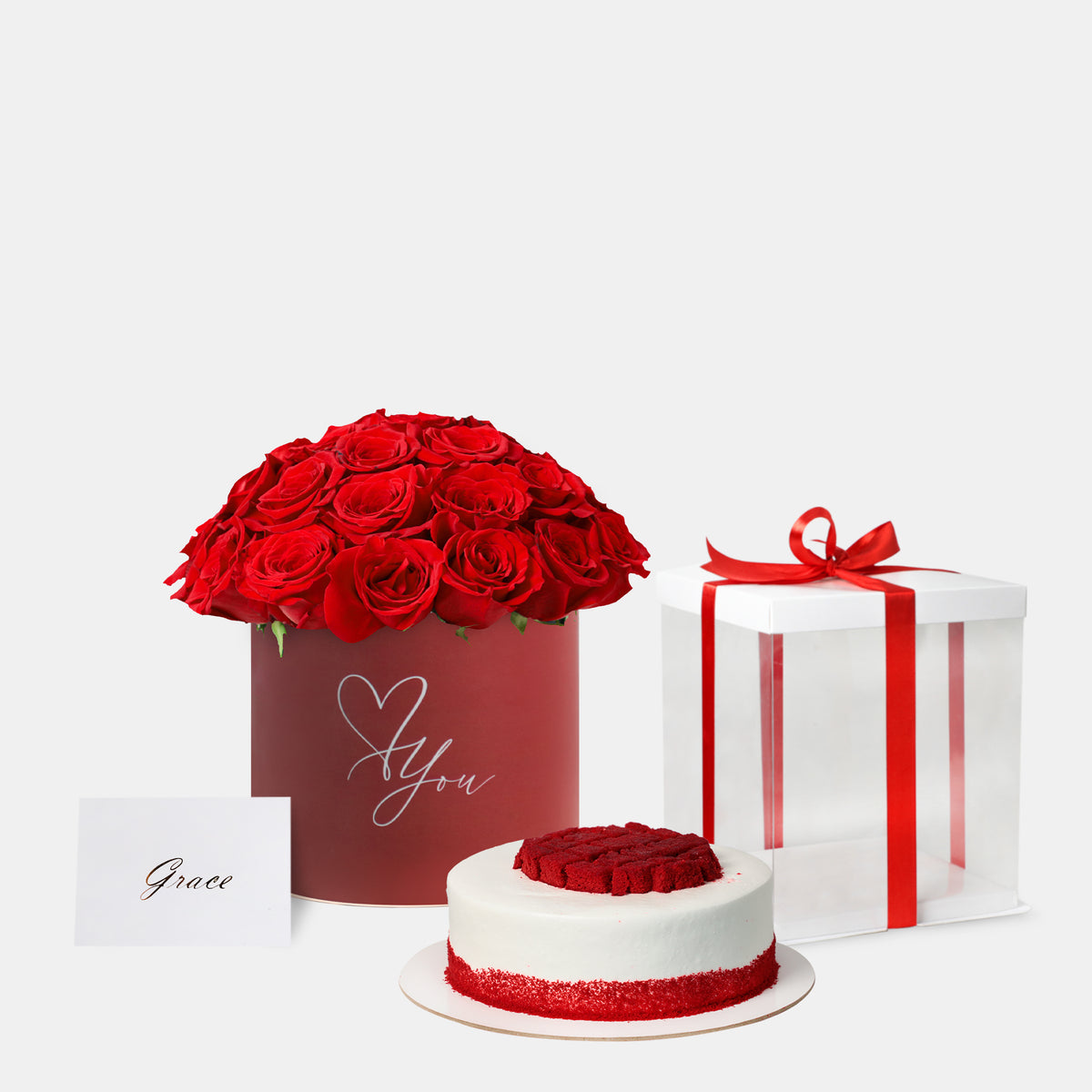 ♡ Red Roses with Cake