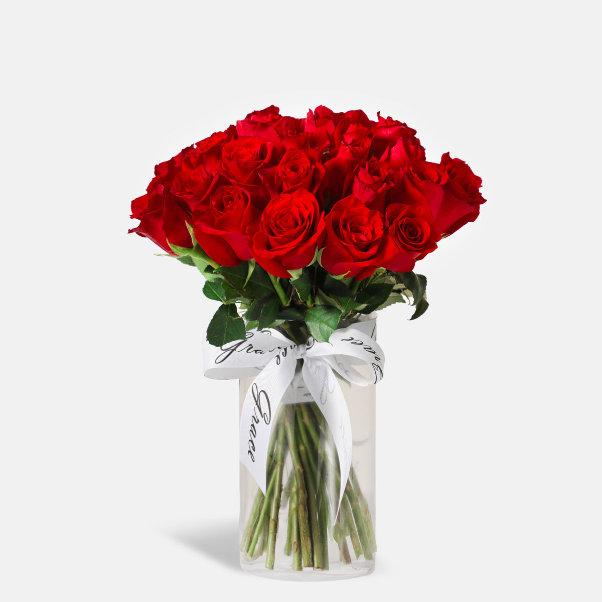 Red Roses in Vase