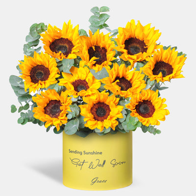Get Well Soon Sunflower in Box