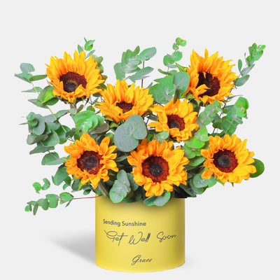 Get Well Soon Sunflower in Box