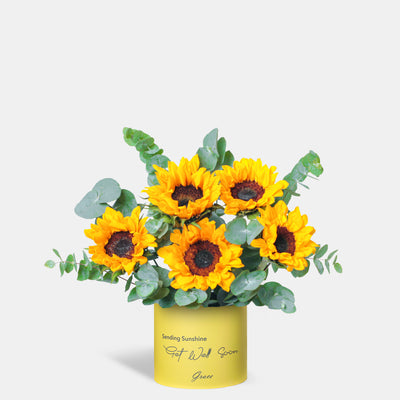 Get Well Soon Sunflower in Box
