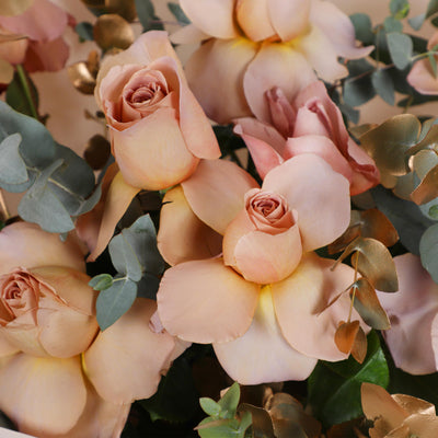 Latte Roses Blossoms in Box