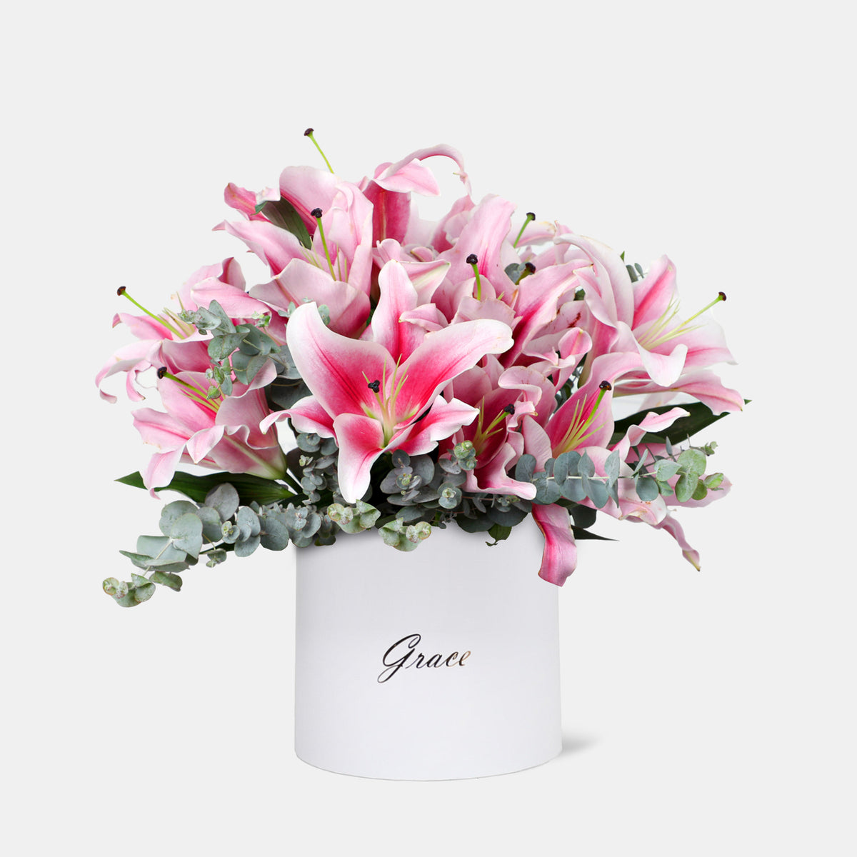 Pink Lilies in Box