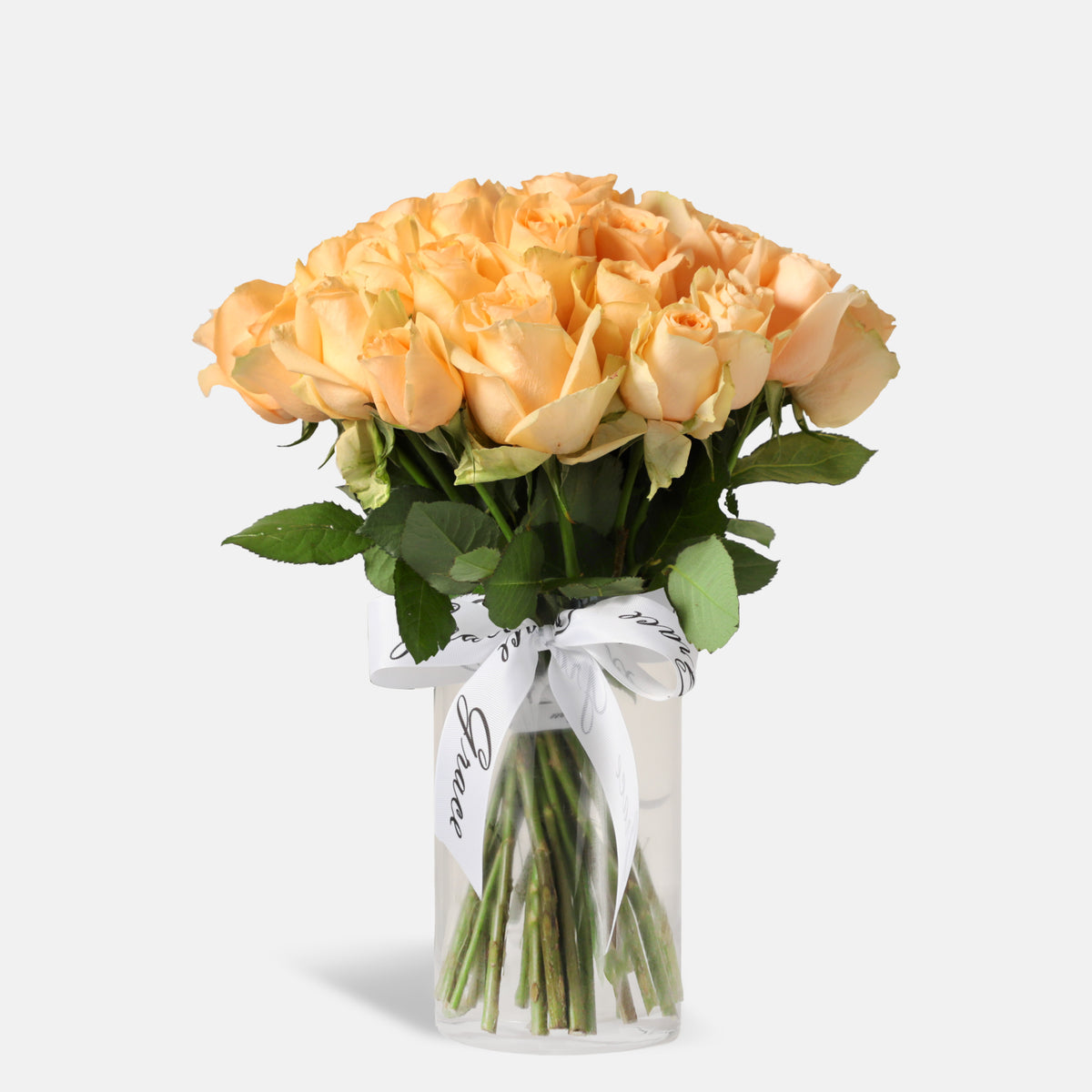 Peach Roses in Vase