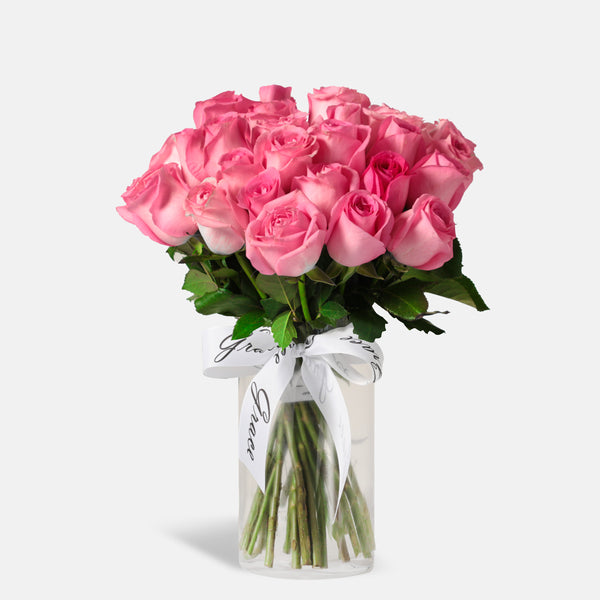 Pink Roses in Vase