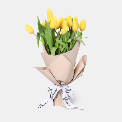 Charming Yellow Tulips Bouquet