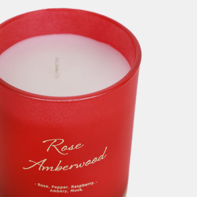 Rose Amberwood Jar Candle